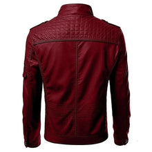 Load image into Gallery viewer, Men Faux Leather Jacket Motorcycle 5Xl Men Jackets Black Jaqueta De Couro Masculina Outwear Male Slim Fit Pu Leather Coats Man
