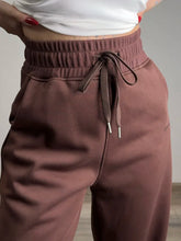 Load image into Gallery viewer, Women Tracksuits Winter Fleece Sweatsuit Brown Warm Crop Zipper Hoodies And Sweatpants Set For Women 2 Piece Velvet Pants Sets
