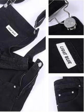 Load image into Gallery viewer, Denim Jumpsuits Women Preppy Style Spring Strap Ulzzang High Street Ins Letter Loose Retro Overalls Chic Girls Popular Harajuku
