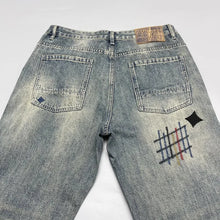 Load image into Gallery viewer, Trendy Edgy And Stylish Men's  With Patchwork Embroidery And Prints Loose-fitting Straight Leg Jeans
