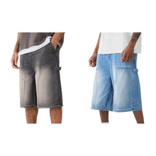 Load image into Gallery viewer, Men's Strecth Knee Length Washed Shorts
