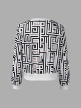 Load image into Gallery viewer, Women`s Knitted  Retro Geometric Pattern Casual Office Jacket
