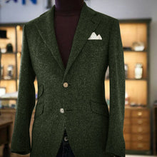 Load image into Gallery viewer, Men's Herringbone Slim Fit Suit Jacket
