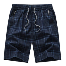 Cargar imagen en el visor de la galería, Bermuda Male Hot 2024 Summer Elastic Waist Mens Plaid Shorts Classic Design Breeches Cotton Casual Beach Short Pants Big Size 44
