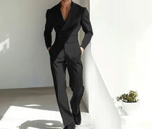 Load image into Gallery viewer, Men  Peak Lapel Skim High Quality Strong 2 Pieces Jacket Pants
