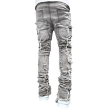 Load image into Gallery viewer, American  Stretch Patch Denim Straight-Leg Pants
