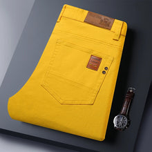 Load image into Gallery viewer, Slim Elastic Jeans Men's Colorful Fashion Korean Pants Spring Autumn Soft Comfortable Casual Straight Denim Trousers Streetwear

