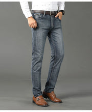 Lade das Bild in den Galerie-Viewer, WTHINLEE Four Seasons New Office Business Casual Men's Jeans American High Quality Loose Straight Retro Versatile Denim Trousers
