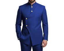 Load image into Gallery viewer, Mandarin Collar Suit Blazer Pants Set
