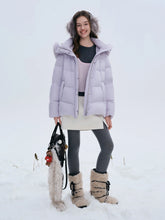 Load image into Gallery viewer, DUSHU Puff Down Jacket Long and Short Styles of Goose Down Jacket Women Fox Fur Collar 2025 Winter Outerwear Simple Commuting
