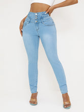 Cargar imagen en el visor de la galería, High-Waisted Stretch Denim Jeans
