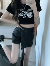 Load image into Gallery viewer, High Waist Denim Women Loose Slimming Hip Covering Skirt  Shorts
