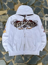 Cargar imagen en el visor de la galería, Sudadera con capucha con estampado de calavera gótica Y2K
