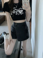 Load image into Gallery viewer, High Waist Denim Women Loose Slimming Hip Covering Skirt  Shorts
