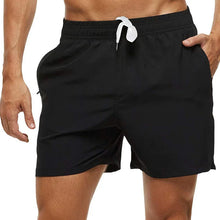 Charger l'image dans la galerie, Drawstring with Mesh Lining Elastic Waist Plain Soft Casual Swim Trunks
