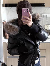 Load image into Gallery viewer, Women's Stylish and Sophisticated, Featuring Detachable Sleeves and a Large Fur Collar. Jacket
