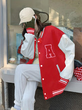 Load image into Gallery viewer, Women Bomber  Baseball Oversize Varsity Jacket
