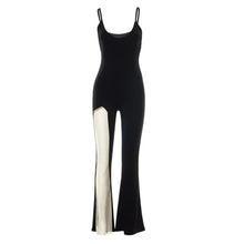 Load image into Gallery viewer, Gauze Jumpsuits Solid Black Jump Suits For Women Overalls Sleeveless Combinaison Femme Flare Pants Romper Monos Mujer Elegante
