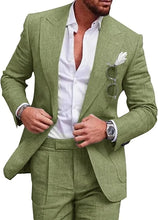 Load image into Gallery viewer, Men 2 Piece One Button Male Slim Fit Suit
