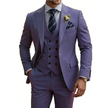 Load image into Gallery viewer, Mens 3 Piece Slim Fit Double Breasted Suit

