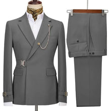 Load image into Gallery viewer, Men's Blazer Pants and Jacket Italian Design Notched Lapel Slim Fit Suit
