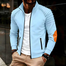 Load image into Gallery viewer, Men's Zipper front, Pleated Sleeves, Jacket
