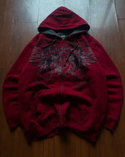 Cargar imagen en el visor de la galería, Sudadera con capucha con estampado de calavera gótica Y2K
