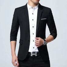 Load image into Gallery viewer, Mens Sport Coat Casual Blazer One Button Business Suit Jacket Formal Dress Suit Coat Slim Fit Suit Jackets Spring Autumn

