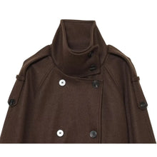 Load image into Gallery viewer, Women's  Double Breasted Lace Up Stand Collar Belt Decoration Jacket
