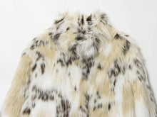 Load image into Gallery viewer, KONDALA Casual Leopard Faux Fur Jackets Women Long Sleeve Buttons Loose Jackets Fashion 2025 Autumn Winter Thick Warm Outwears

