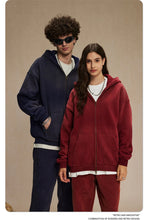 Lade das Bild in den Galerie-Viewer, ZODF  Retro  Men Spray-Dyed Zipper Hoodies Unisex
