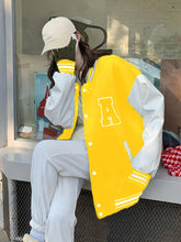 Load image into Gallery viewer, Women Bomber  Baseball Oversize Varsity Jacket
