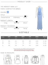Load image into Gallery viewer, Weird Puss Sexy Backless Halter Ruched Hollow Sleeveless Maxi Dress
