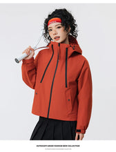 Load image into Gallery viewer, Women's Casual Hooded  Raglan Sleeves Double Zipper Jacket
