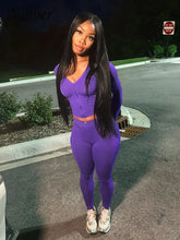 Load image into Gallery viewer, Nibber Sporty Casual 2 Piece Set  Women Tracksuit
