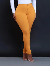 Cargar imagen en el visor de la galería, Women's Casual High-waisted Denim Small Pants

