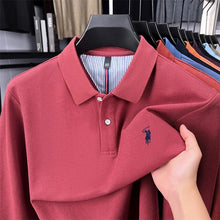 Load image into Gallery viewer, High end brand 100% cotton long sleeve polo shirt fashion luxury pony embroidery business casual comfort new Paul men's T-shirt
