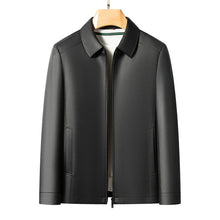 Load image into Gallery viewer, Men's Fashion Casual Large-Sized Goatskin Leather Jacket Lapel Coat High-End Spring Autumn 2025
