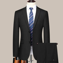 Load image into Gallery viewer, Suit (Blazer+Pants) Men's Fashion Business Outdoor Gentleman Trend Solid Color Casual Slim-fit Wedding Host Gentleman Suit S-6XL
