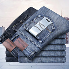 Lade das Bild in den Galerie-Viewer, WTHINLEE Four Seasons New Office Business Casual Men's Jeans American High Quality Loose Straight Retro Versatile Denim Trousers
