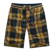 Cargar imagen en el visor de la galería, Bermuda Male Hot 2024 Summer Elastic Waist Mens Plaid Shorts Classic Design Breeches Cotton Casual Beach Short Pants Big Size 44
