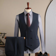 Load image into Gallery viewer, Men's Suits Complete Men's Suits 3‑Piece Outfit Set Elegant Wrinkle‑Resistant Well‑Tailored For Wedding Business Meetings
