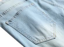 Load image into Gallery viewer, 2026 Summer Men's Red Rose Embroidered Jeans Shorts, Fashion Casual Shorts Black Blue White Men Torn and Frayed Denim Shorts
