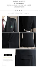 Load image into Gallery viewer, High Quality Men's Suit (jacket+vest+pants) Formal Business Office Men's Suits Groom Wedding Party Dress Solid Color Suit S-4XL
