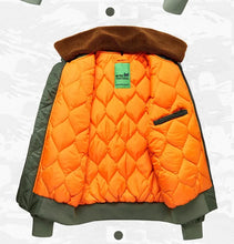 Load image into Gallery viewer, Winter Mens Fur Collar Bomber Jacket Military Coats Thick Cotton Liner Warm MA-1 Flight Pilot Jacket Male
