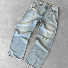 Load image into Gallery viewer, Men Ripped Holes Washed Denim Distressed Jeans
