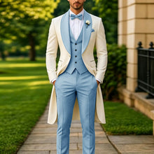 Load image into Gallery viewer, Men's Summer 3-Piece Tailcoat Suit
