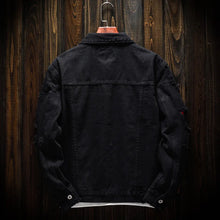 Load image into Gallery viewer, Men's Long-sleeve Orange Denim Jackets
