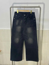 Load image into Gallery viewer, IEFB Simple Men's Denim Trousers Solid Color Washing American Style Casual Pants Straight Leg Baggy Male Jeans Spring 9W667
