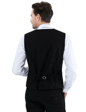 Load image into Gallery viewer, Mens Suit Vest Male Business Formal Wedding Office Birthday Party Outfit Set  Easter Church Jacket Black Waistcoat

